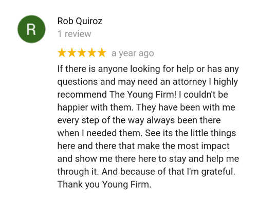 Former client Rob reviews maritime attorney Tim Young
